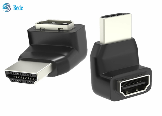 270 o homem do ângulo direito HDMI do adaptador do grau HDMI a L fêmea conversor 3D 4K apoiou
