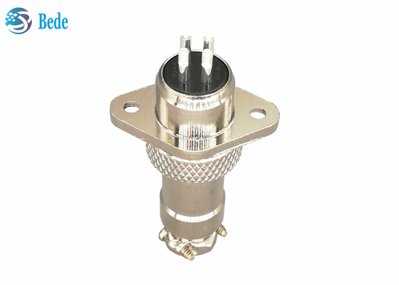 Conectores circulares militares da flange Gx12 5 Pin Connector 3A 200V do rombo