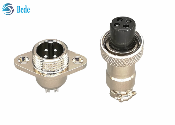 Conectores circulares militares da flange Gx12 5 Pin Connector 3A 200V do rombo