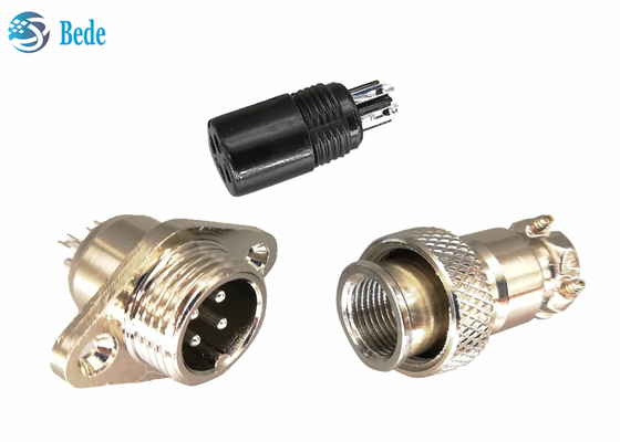 Conectores circulares militares da flange Gx12 5 Pin Connector 3A 200V do rombo