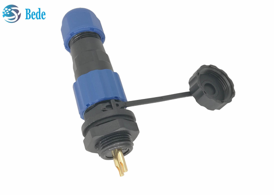 Conector impermeável do cabo distribuidor de corrente Ip68, 2 conector da montagem de painel do Pin M13