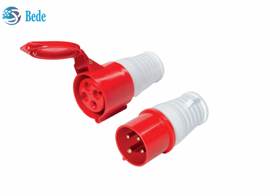 o soquete industrial de 16A 4pin/obstrui os conectores fêmeas masculinos impermeáveis 380-415V
