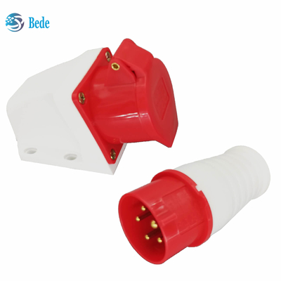 Plugue e soquete do conector de comando IEC 60309 380-415V 16Amp Tipo de montagem na parede