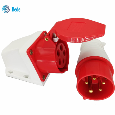 Plugue e soquete do conector de comando IEC 60309 380-415V 16Amp Tipo de montagem na parede