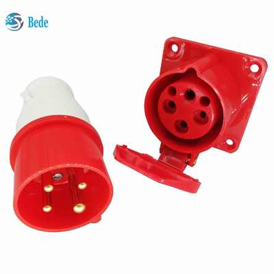 Pinos fêmeas masculinos 3P+N 380-415V 16Amp do soquete 4 de CEE Plugs And Sockets Industrial