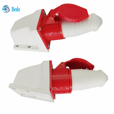 Tomada elétrica macho fêmea 4 pinos 3P+E 380~415V 16Amp montagem na parede tipo IP44