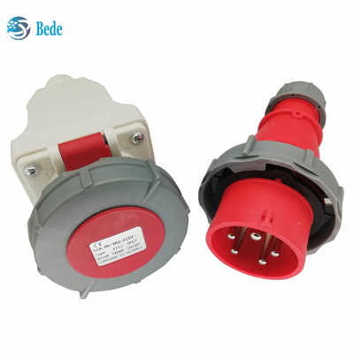 Tomada 3P+N+E e soquete industriais IP67 AC220-415V parede de 16 e 32 ampères que monta o tipo