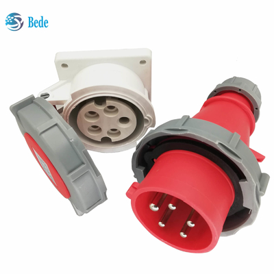 Soquetes industriais impermeáveis 5Pins tipo da montagem de painel 16Amp e 32Amp de 3P+N+E da tomada IP67