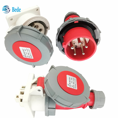 Soquetes industriais impermeáveis 5Pins tipo da montagem de painel 16Amp e 32Amp de 3P+N+E da tomada IP67