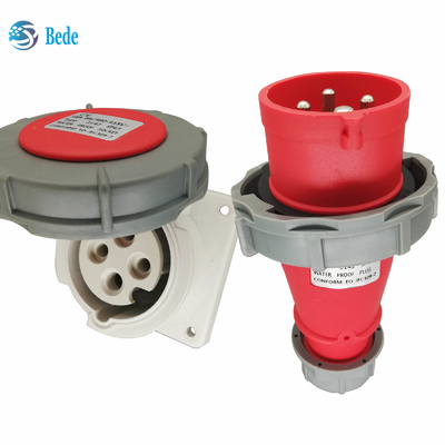 4 pinos 3P+E 16Amp Saída de alimentação industrial e tomada de montagem IP67