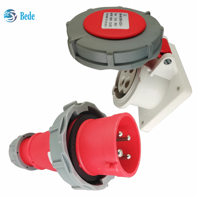 4 pinos 3P+E 16Amp Saída de alimentação industrial e tomada de montagem IP67