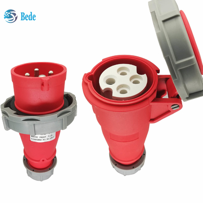 IP67 Soquete de tomada industrial 4 pinos ((3P+E) 16 e 32 Amp Tipo de acoplagem