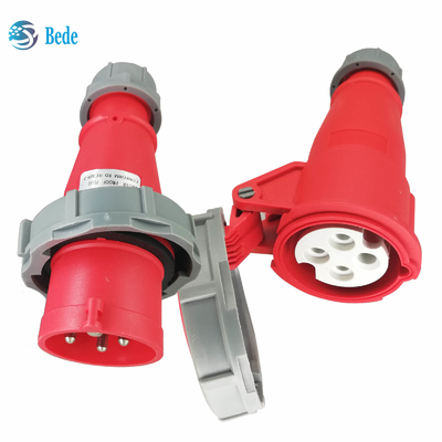 IP67 Soquete de tomada industrial 4 pinos ((3P+E) 16 e 32 Amp Tipo de acoplagem