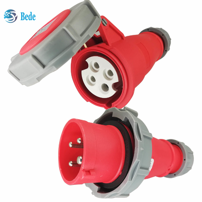 IP67 Soquete de tomada industrial 4 pinos ((3P+E) 16 e 32 Amp Tipo de acoplagem
