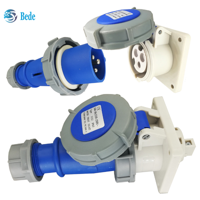 3 pines 220V-250V Voltage Industrial Plug Socket com classificação IP67 - 16 Amp