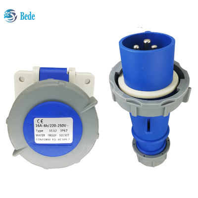 Padrão ICE60309 Conexão Industrial IP67 Classificação 3Pins ((2P+E) 32Amp