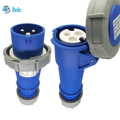 Conexão industrial de fase única confiável - Tensão 220V-250V 16A Tipo de acoplagem de 3 pinos