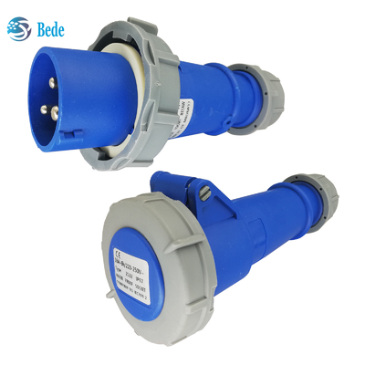 Conexão industrial de fase única confiável - Tensão 220V-250V 16A Tipo de acoplagem de 3 pinos