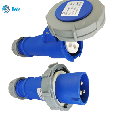 Soquete de tomada industrial de fase única de 3 pinos - com ICE60309 padrão 220 ~ 250V 32Amp