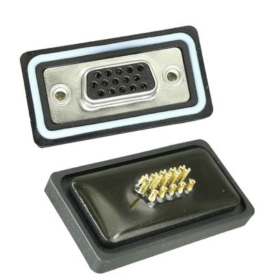 D Subconectores para temperaturas extremas Latão de latão estanho Revestido de ouro Pins Revestidos IP68 Impermeável -55°C a 125°C