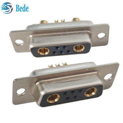 Conector D-Sub de alta corrente de planejamento DB 7W2 Conector feminino com estilo de terminação da taça de solda e 500 ciclos de acoplamento