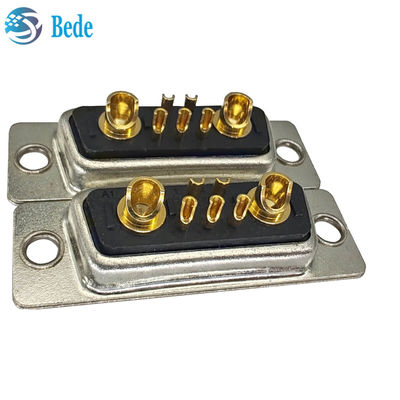 Conector D-Sub de alta corrente de planejamento DB 7W2 Conector feminino com estilo de terminação da taça de solda e 500 ciclos de acoplamento