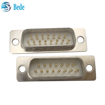 500V Nivel de tensão Db 15 Conector masculino, D Sub 15 Pin Conector masculino com fechaduras