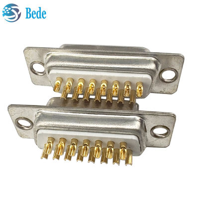 500V Nivel de tensão Db 15 Conector masculino, D Sub 15 Pin Conector masculino com fechaduras