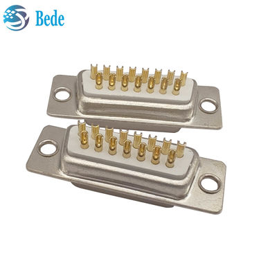Top-notch D-Sub 15 Conectores femininos Resistência ao isolamento 5000 Megohms Min Conector estilo D-SUB 15