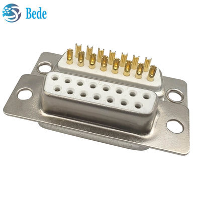 Top-notch D-Sub 15 Conectores femininos Resistência ao isolamento 5000 Megohms Min Conector estilo D-SUB 15