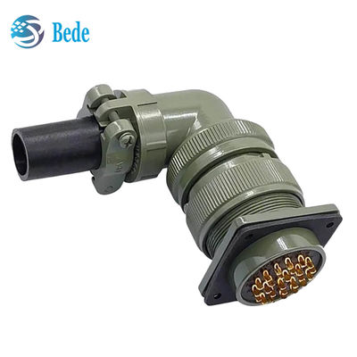 Conector circular industrial da série MIL-DTL-5015 MS3108A Conector roscado com cotovelo