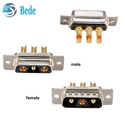 D-Sub 3W3 Conector de energia coaxial Conectores de alta corrente combinados masculino e feminino