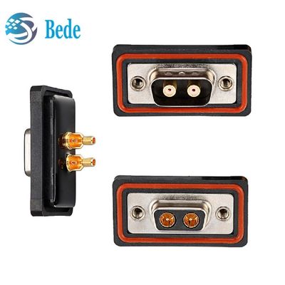 Homem e Mulher DB 2w2 Solder Cup Conector de energia coaxial impermeável IP 68
