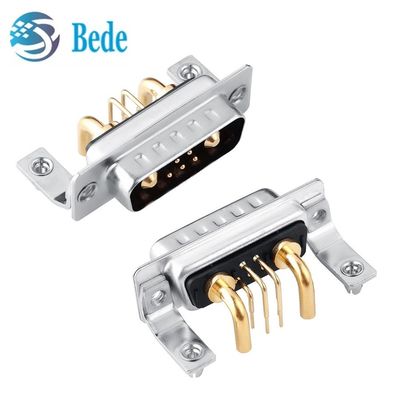 7W2 Conector de alta corrente coaxial D-Sub ângulo direito/pinos retos combo DB