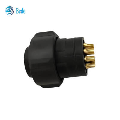 Conector Circular IMC26-2212X, Plugue Macho Circular de 12 pinos com Design de Encaixe