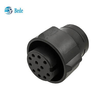 Conector Circular IMC26-2212X, Plugue Macho Circular de 12 pinos com Design de Encaixe