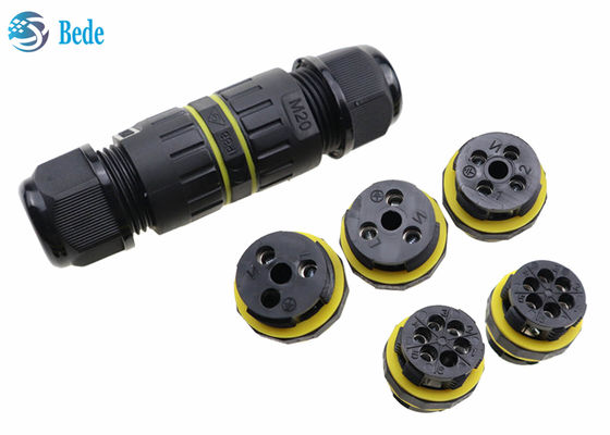 Conectores de fio à prova d'água Ip68 M20 de 2 pinos 3 4 5 6 pinos 2 polos para uso externo e subaquático