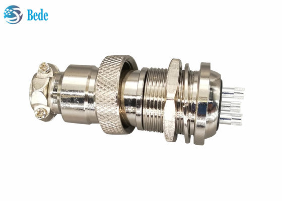 Conector Gx20 de liga de zinco, conector de montagem traseira para painel de controle industrial M19
