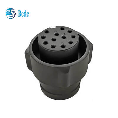 Conector Circular IMC26-2212X, Plugue Macho Circular de 12 pinos com Design de Encaixe